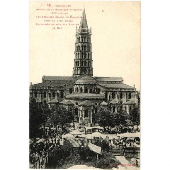 No.16 TOULOUSE Abside de la Basilique St-Sernin- Toulouse, France Postcard - Picture 1 of 2